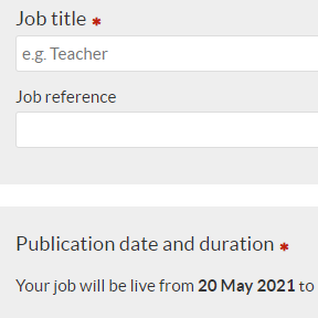 Fill out the job posting form.