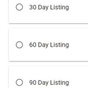 Select a listing option.