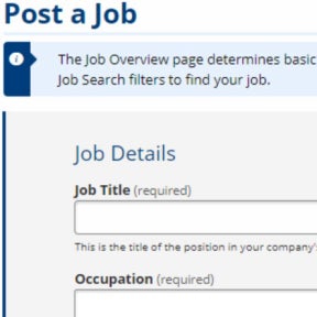Create and post your job.