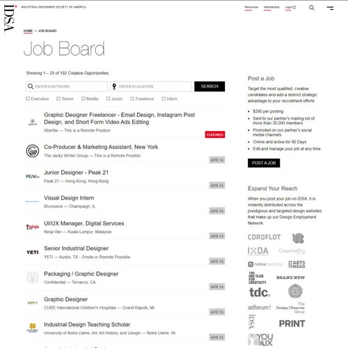 How to Post a Job on the IDSA Job Board: