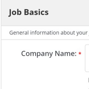 Create your job post.