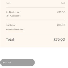 Complete the payment and post your job ad.