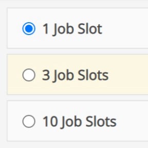 Select a job posting plan.