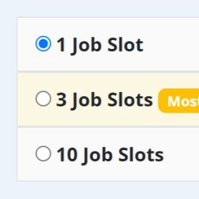 Select a job posting plan.