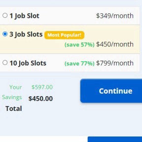 Choose a job posting plan.
