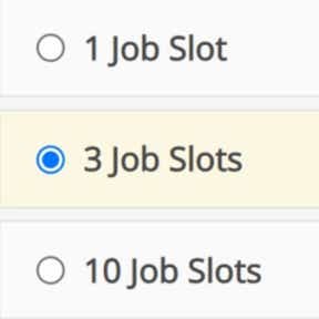 Select a job posting plan.