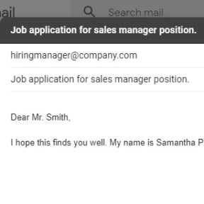 Include a subject line.