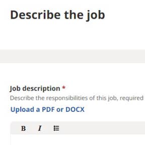 Add a job description.