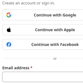 Create an account.
