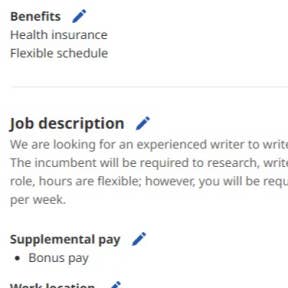 Preview your job post.