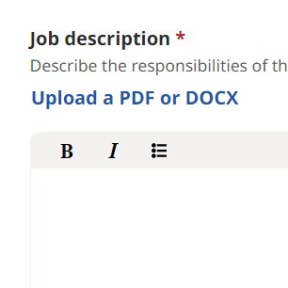 Add a job description.