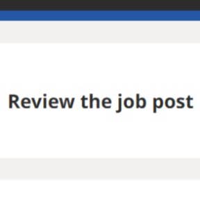 Preview your job post.