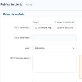 Ingresar los datos de tu oferta.
