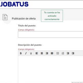 Ingresar información de la vacante.