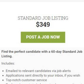 Select a job posting package.