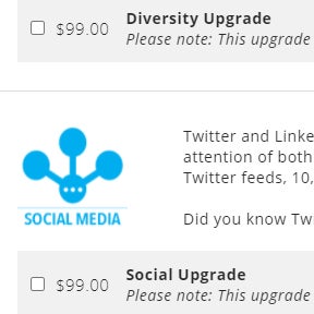 Add additional upgrades to your job post.