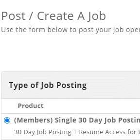 Create your job post.