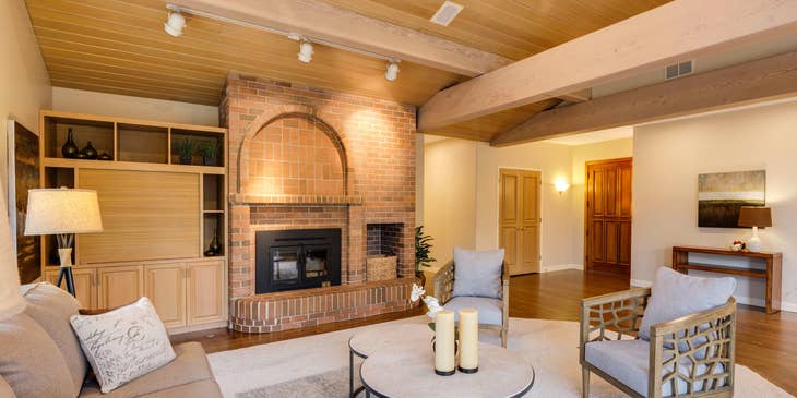 Living room staged by an interior designer