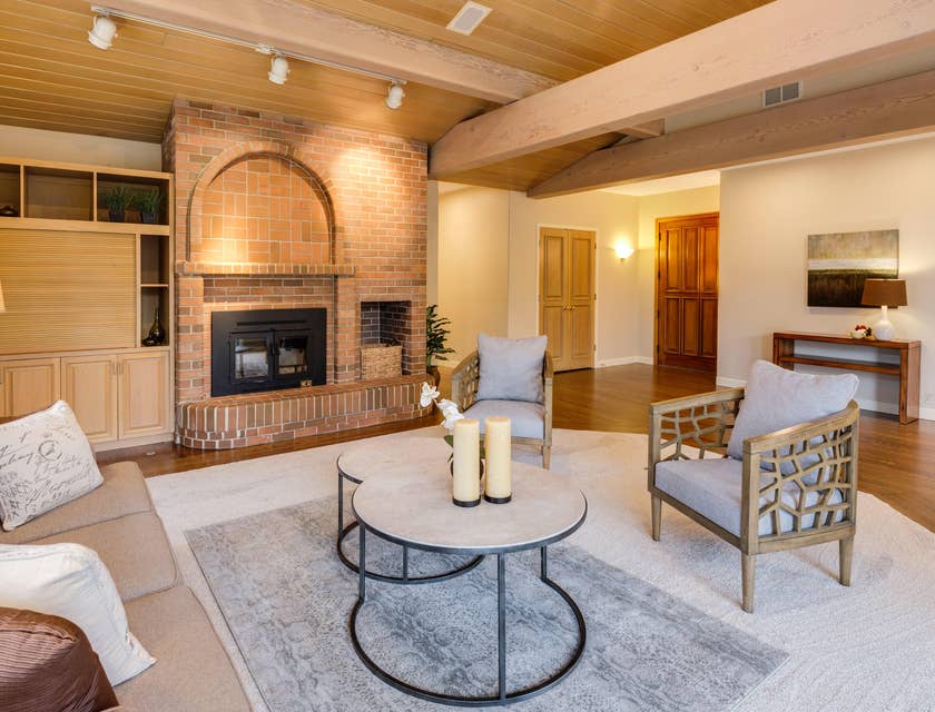 Living room staged by an interior designer