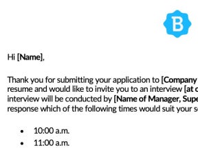 Interview request email template.
