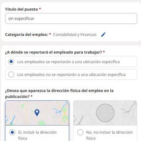 Introduce la información básica sobre la vacante.