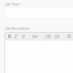 Add your job posting details.
