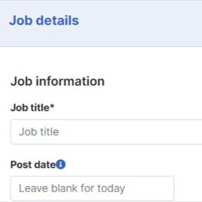 Create your job post.