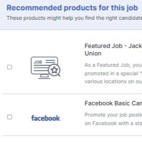 Select job post upgrades.