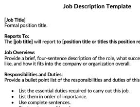 Job Specification Example Results Oriented Job Description Learning