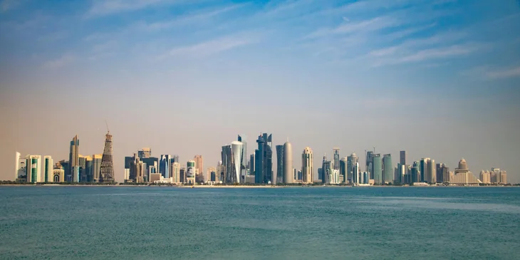 A view of the city skyline in Doha, Qatar.