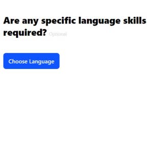Specify language requirements.