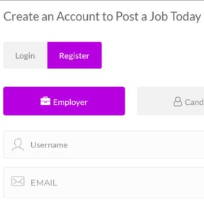 Create an employer account.