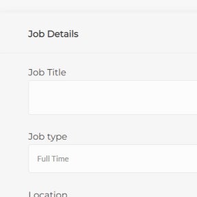 Fill in your job posting information.
