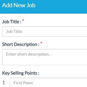 Fill out the job posting form.