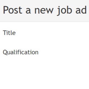 Create your job post.