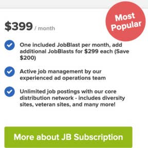 Select a job posting plan.