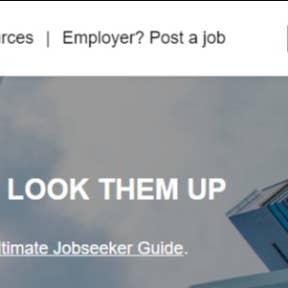 Navigate to the JobLookup home page.