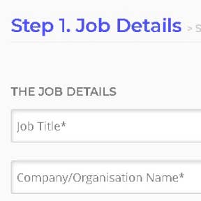 Fill in the job description form.