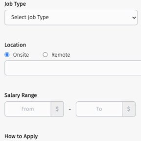 Create your job post.