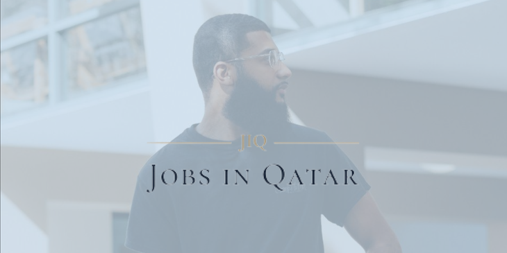 Jobs in Qatar logo.