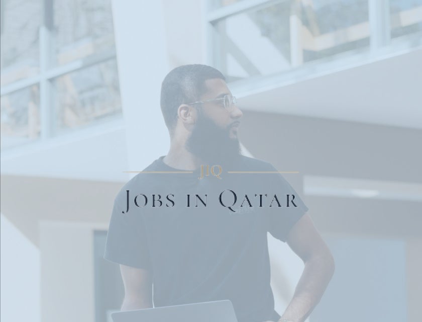 Jobs in Qatar logo.