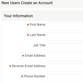 Create your account.