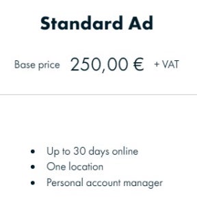 Select a job posting plan.