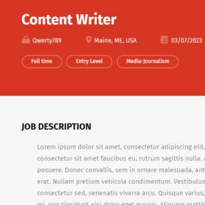 Review your job ad.