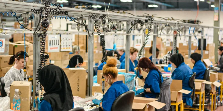 Workers in a factory.