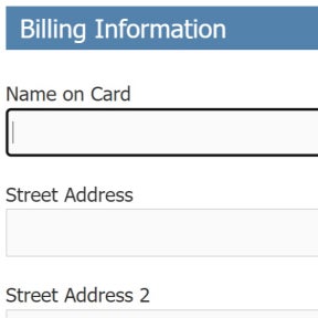 Add your billing information.