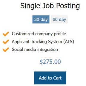 Choose a job posting plan.