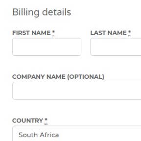 Enter your billing information.