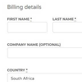 Enter your billing information.