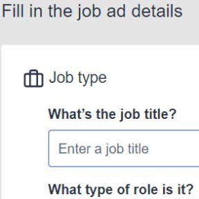 Create your job post.
